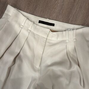Zara Cream Pleated Trousers